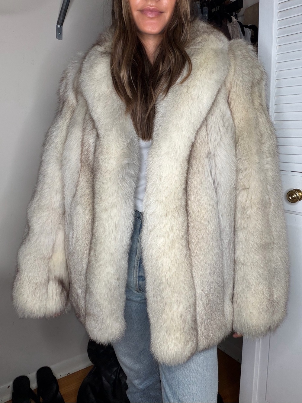 Women's Cream Fur Jacket - Luxe Plush Outerwear